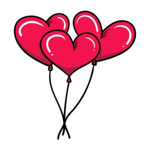 Mind-Boggling Heart Balloons Vector Art
