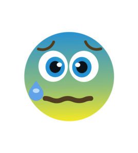 Anxious Woozy Sweating Face Emoji Vector Art