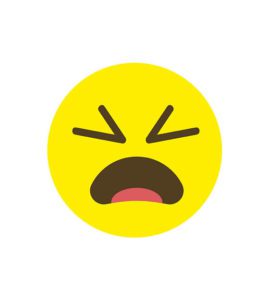 Weary Squinting Face Emoji Vector Art
