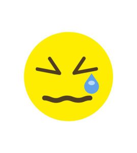 Crying Squinting Face Emoji Vector Art