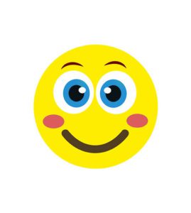 Blistering Blush Smile Face Emoji Vector Art