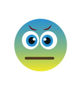 Neutral Worried Face Emoji Vector Art
