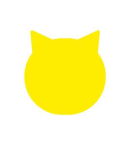 Yellow Cat Shape Emoji Vector Art