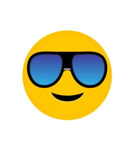 Confident Smiling Face with Sunglasses Emoji Vector Art