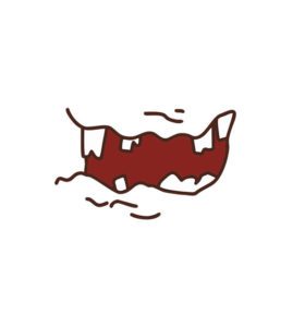Broken Tooth Mouth Emoji Vector Art