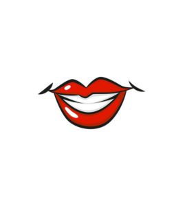 Gratifying Smiling Mouth Emoji Vector Art