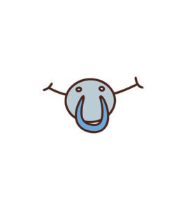 Baby Pacifier In Mouth Emoji Vector Art