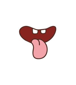 Infant Two Teeth Mouth Vector Art