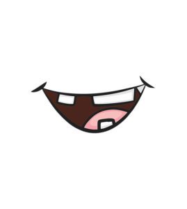 Broken Teeth Smiling Mouth Vector Art