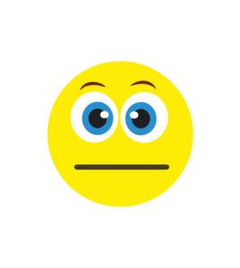 Irritated Neutral Face Yellow Emoji Vector Art