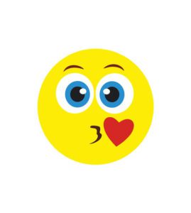 Lovable Throwing Kiss Heart Face Emoji Vector Art