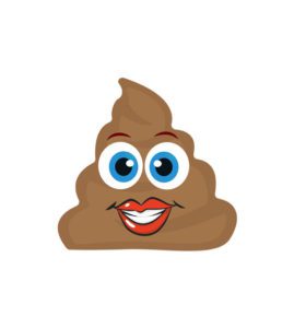 Lipstick Smile Pile of Poo Face Emoji Vector Art