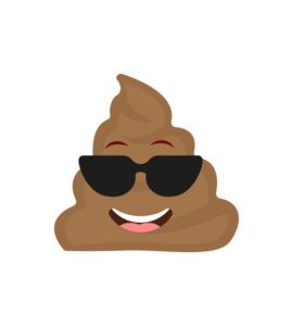 Poo Smiling Face with Sunglasses Emoji Vector Art