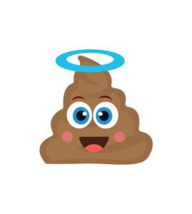 Smiling Pile Of Poo face with Halo Emoji Vector Art