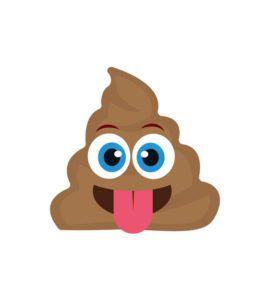 Smiling Pile Of Poo Face with Tongue Vector Art