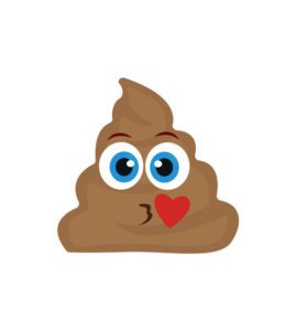 Throwing a kiss Pile of Poo Face Emoji Vector Art