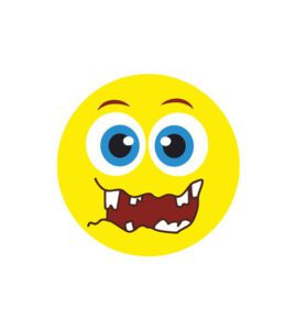 Broken Teeth Smiling Face Emoji Vector Art
