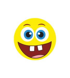 Infant Teeth Grinning Face Emoji Vector Art