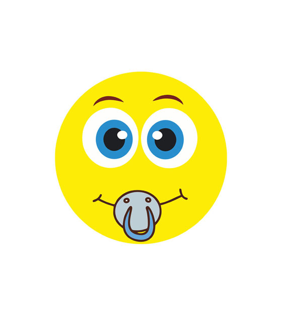 Pacifier Baby Face Emoji Vector Art Design Shop by AquaDigitizing