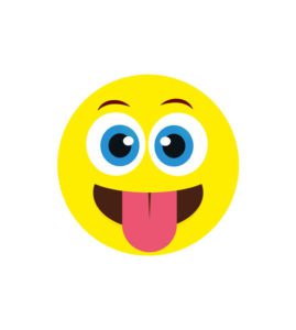 Thrilling Big Eyes Smiling Face With Tongue Vector Art