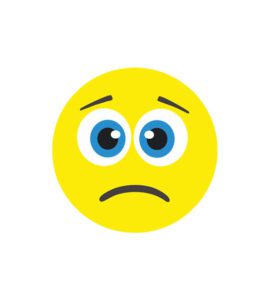 Worried Face Emoji Vector Art