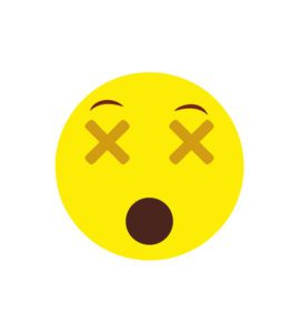 Intoxicated Dizzy Face Emoji Vector Art