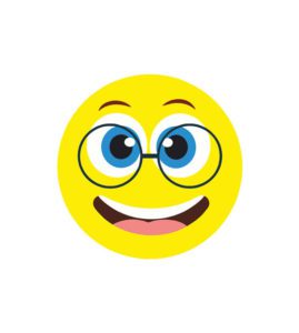 Nerdy Smiling Face Emoji Vector Art