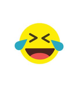Pleasing Face with Tears of Joy Emoji Vector Art