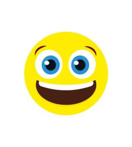 Shimmering Eyes Smiling Face Vector Art