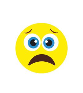 Adorable Sad Frowning Face Vector Art