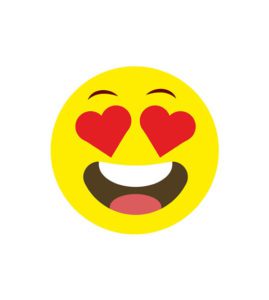Popping Heart Eyes Face Emoji Vector Art