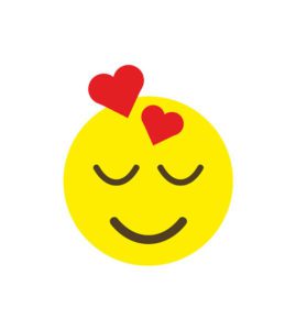 Love Relieved Face Emoji Vector Art