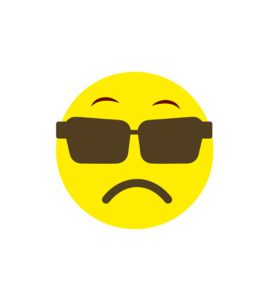 Serious Angry Face with Sunglasses Emoji Vector Art