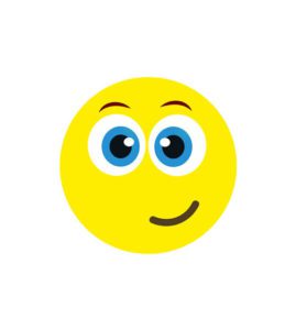 Slightly Smirking Face Emoji Vector Art