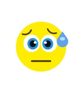 Sweating Neutral Face Emoji Vector Art