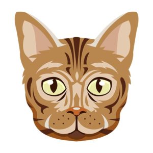 Delightful Bengal Cat Vector Art
