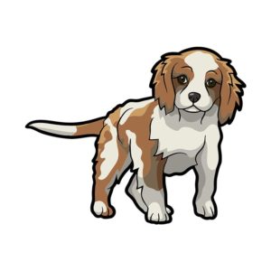 Cavalier King Charles Spaniel Vector Art