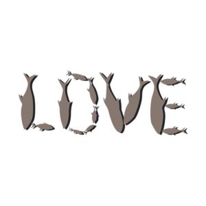 Fishing Is Love Title Vector Art