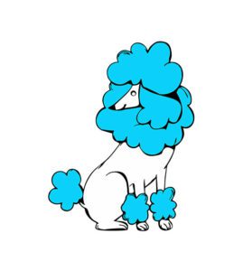 Cute Poodle Vector Art