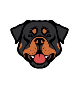 Rottweiler Face Vector