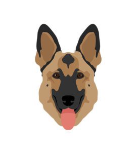 GERMAN SHEPHERD FACE VECTOR