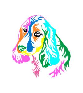 Dog Face Vector  Colorful Dog Face Vector