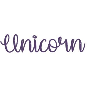 Elegant Unicorn Calligraphy Vector Art