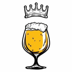 Crown Foam Beer Coming Out Vector Art