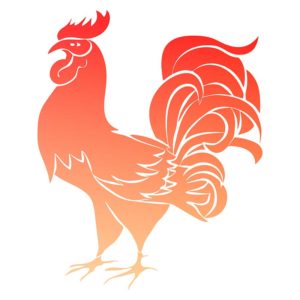 Energetic and Powerful Rooster Vector Art