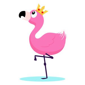 Passionate Crowned Flamingo Vector Art
