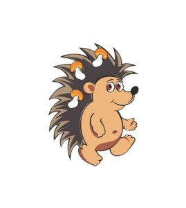 Mushroomed Hedgehog Vector