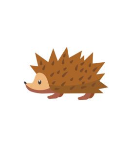 Eccentric Hedgehog Vector Art
