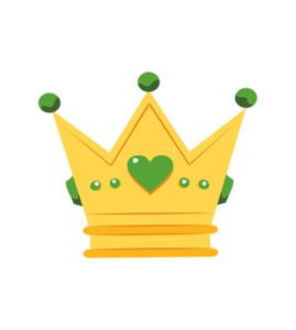 Triangle Shaped Emerald Green Mermaid Crown Vector Art