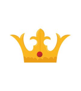 Cursive Cut Out Mermaid Crown Vector Art